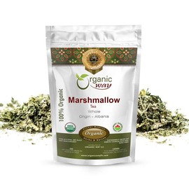 Organic Way Marshmallow Tea Whole (Althaea officinalis) | Herbal Tea - European Wild-Harvest | Organic & Kosher Certified | Non GMO & Gluten Free | USDA Certified | Origin - Albania (1LBS / 16OZ)