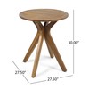 Christopher Knight Home Brigitte Outdoor Round Acacia Wood Bistro Table
