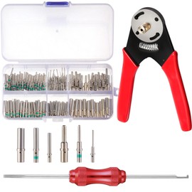 Leriton 90 Pairs (180 Pcs) Deutsch Connector Pins Kit Tool, Socket Connector 12 16 20 Terminal with AWG 12-20 Closed Barrel Compatible with Crimper and Wedgelock Removal Tool Waterproof Automotive