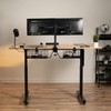 VIVO Iron Dual Clamp-on Desk 17 inch Cable Management Wire