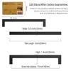 Amerdeco Pack of 10 Furniture Handles, Stainless Steel, Black, Cabinet