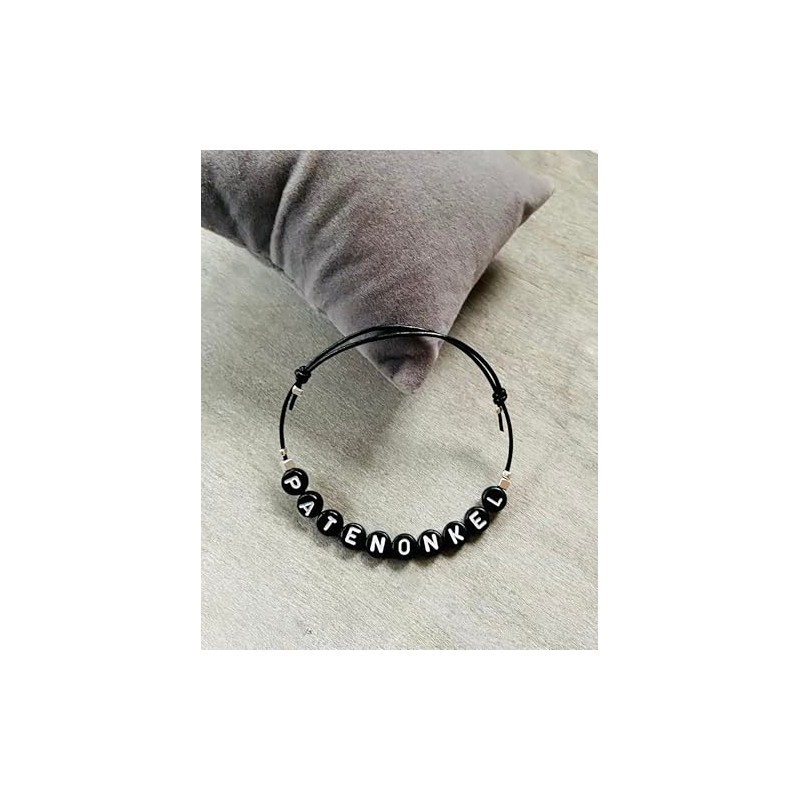 Armband Patenonkel - Geschenk Patenonkel fragen - Patengeschenk - Lederband