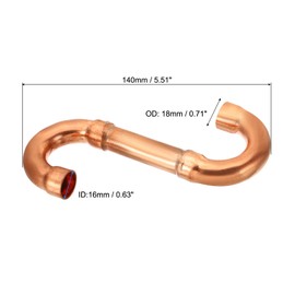 PATIKIL 5/8 Inch ID S-Trap Copper Pipe Fittings, Welding Solder Sweat Connection Oil Return Bend for HVAC Refrigeration Plumbing Supply