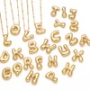 ZZLAY Gold Bubble Letter Necklaces for Women, 18K Real Gold