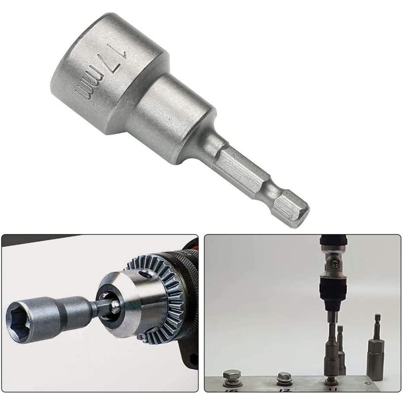 10 PCS Magnetic Nut Driver Bit 6-19mm 1/4" Hex Socket