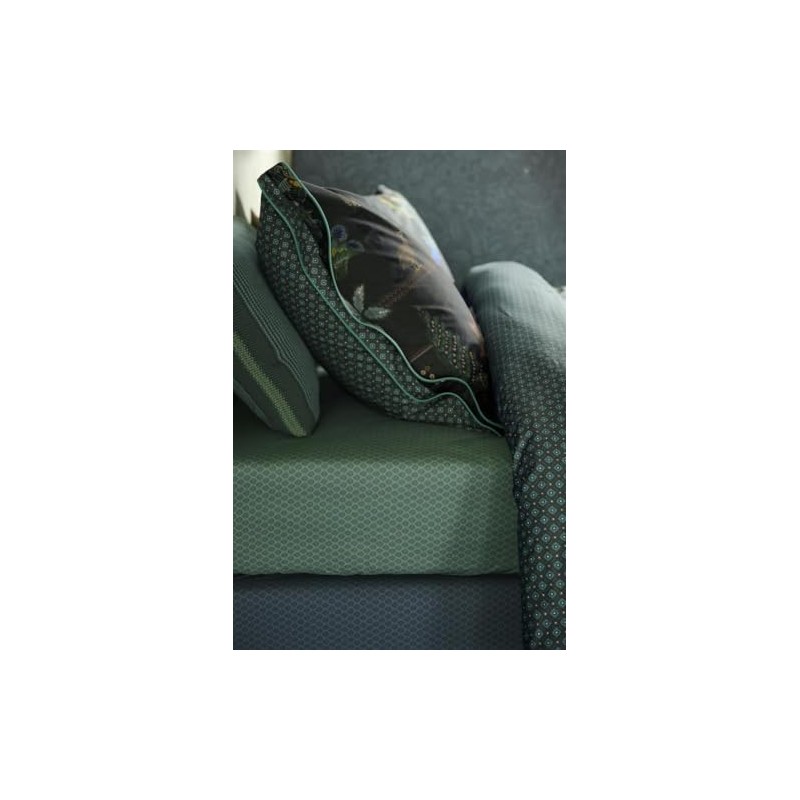 Pip Studio Percale Fitted Sheet Thousand Leaves Colour Green Size
