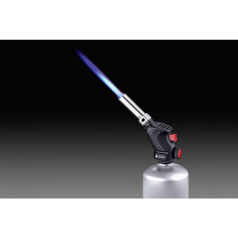 TOOLCRAFT Blowtorch with Piezo Ignition, Gas Burner, 1500 °C Temperature,