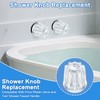 UCDETD 2 Piece Shower Knob Replacement and Flange Base, Clear
