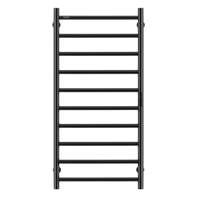 VEVOR 10-Bar Wall Mounted Heated Towel Warmer Rack - 5-Level