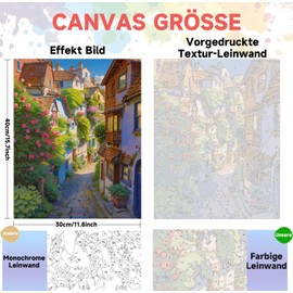 Giahism Paint by Numbers Adults, City Painting by Numbers Adults, Painting by Numbers Beginners, DIY Landscape Oil Painting for Home Decor 30 x 40 cm (12 x 16 inches)