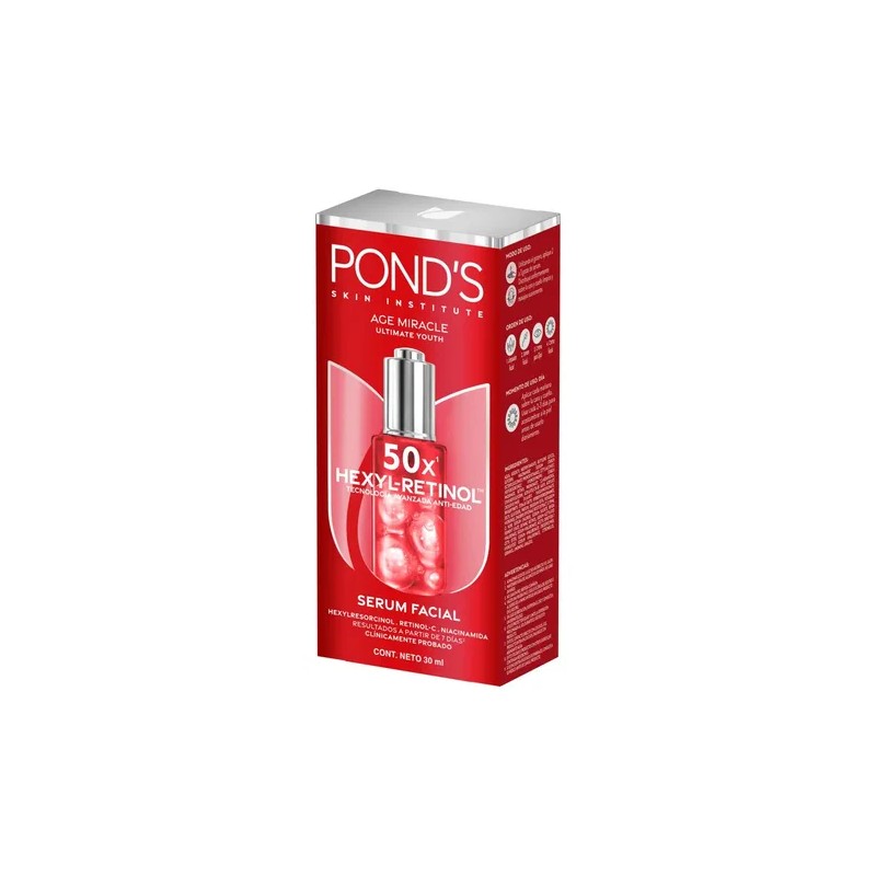 Ponds 50x Age Miracle Sérum Facial Con Hexyl-retinol 30 Ml