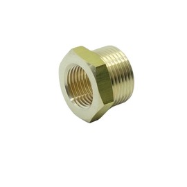 CDQBWKJGFJ 2 Pcs M22 x1.5 Male Metric to 3/8" NPT Pipe Female Brass Bushing Reducer Gauge Sensor Adapter