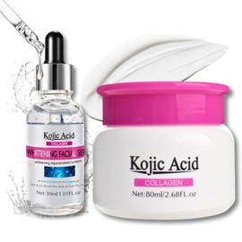 Kojic Acid Face Cream for Dark Spots, Kojic Acid Serum, Kojic Acid & Collagen Cream, Skin Brightening, Kojic Acid Dark Spot Remover for Face, Body, Hands, Armpits (Pack of 2)