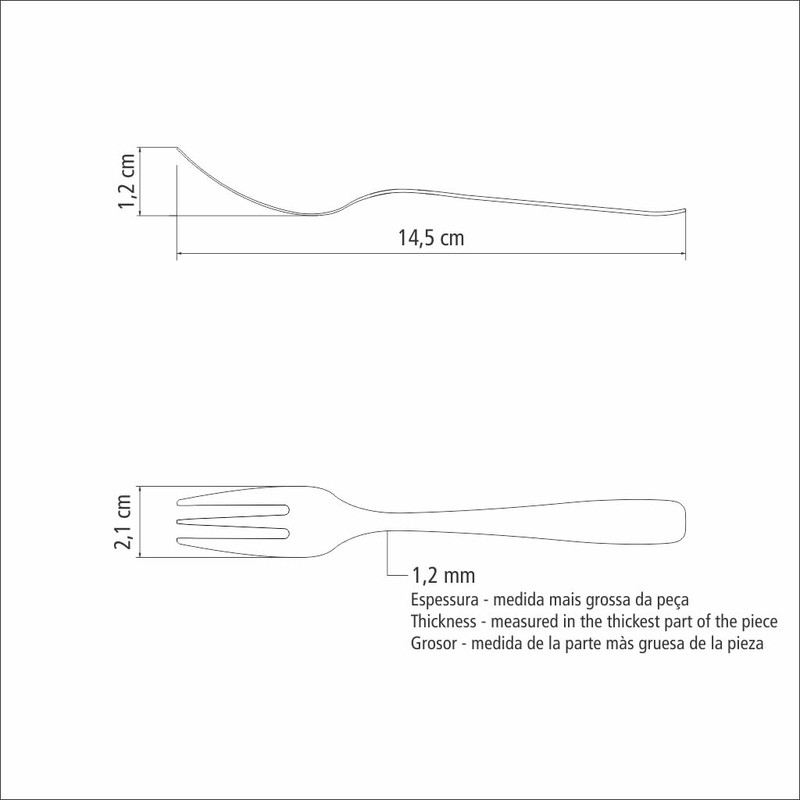 Tramontina 63960/147 Essential Dessert Forks, Stainless Steel