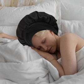 FOMIYES Satin Hair Bonnet Gorra de Dormir: 2 Unids Golden Sueño Gorra Peña de Pelo Sombrero Noche Gorra Elástica Transpirable Ducha Sombrero Cubierta de Pelo para Mujer