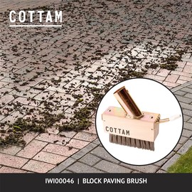 COTTAM Patio Block Paving Brush & Scraper - for Driveway, Paving, Patio and Path Maintenance