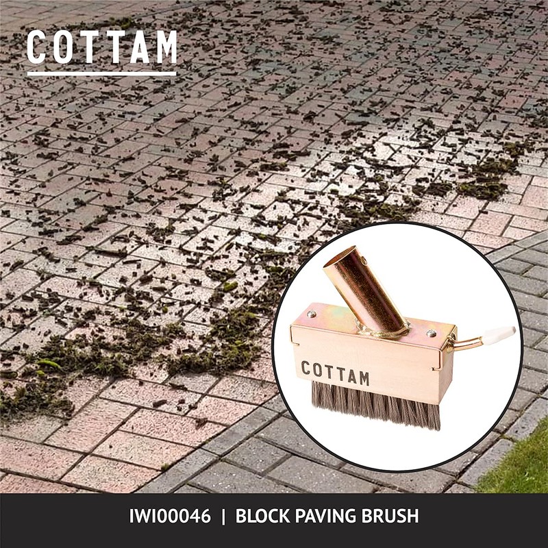 COTTAM Patio Block Paving Brush & Scraper - for Driveway,