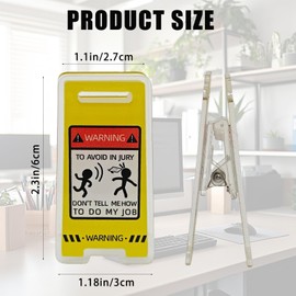 10 Pack Note Holder Clips Funny Sticky Note Holder Humor Joke Gag Gift for Men & Women Coworker Male Leader Boss Manager Overstimulated Desk Sign for Office Hilarious Desk Signs for Coworkers