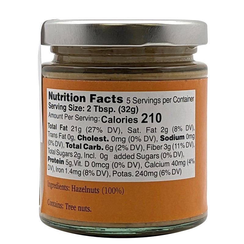 Nutural World - Smooth Hazelnut butter 6 Oz (170g) -