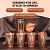 2activelife Pure Copper Cups Set of 6, Gift Set 100%