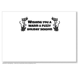 Festive Fireplace Cats Christmas Cards | Merry Catmas Card | Package of 8 Cards and Envelopes