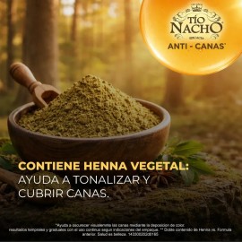 Tío Nacho Henna Egipcia Fórmula Avanzada Anti-canas, 415ml