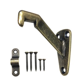 Heavy Duty Handrail Bracket Antique Brass, 3 Pack | HOWTOOL