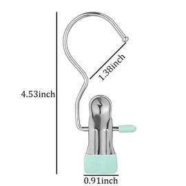 Hanging Hook Clips for Boot Hanger Clips Laundry Closet Hanger Organizer for Bags Pants Clothes Pins with Hooks Stainless Steel Hook Clamps Heavy Duty, 10 Packs