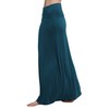 Urban CoCo Women's Stylish Spandex Comfy Fold-Over Flare Long Maxi