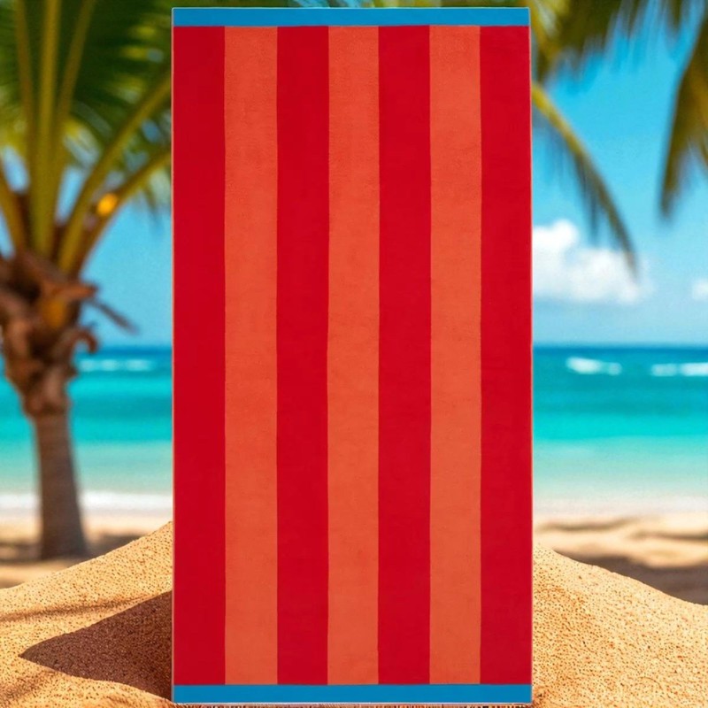 fonefunshop Großes Strandtuch, Cabana-Handtuch, übergroß, gestreift, 91 x 172 cm,
