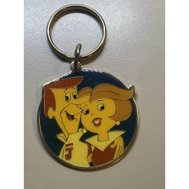 George Jane Jetsons Vintage 1990 Enamel Keychain Hanna Barbera Cartoon