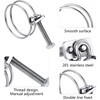 4 Pieces Double Wire Hose Clips Adjustable Stainless Steel Hose