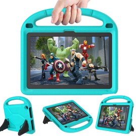 Kids Case for 10.1inch Tablets(Only 2023/2021 Released 13/11th Gen Models),Not Fits Sony TCL 10.1inch Tablets, Mansiruyi Lightweight Case with Handle Stand -Cyan