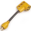 RV Generator Power Adapter-30Amp Male 4 Prong Plug to 50