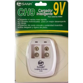 Frasa Cargador Rapido y Automatico para Pilas Recargables de 9 Volts de Niquel Metal y Niquel Cadmio (No Litio)