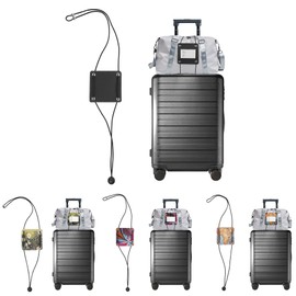 Jasenna Luggage Straps,Bag Bungee for Luggage,High Elastic Travel Belt Add a Bag Luggage Strap for Suitcases Adjustable Strap with ID Tags(1-Black)