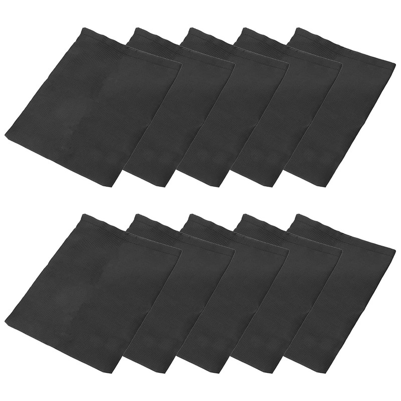 Keenso Black Drawstring Bag, 10 Pcs Portable Polyester Waterproof Drawstring