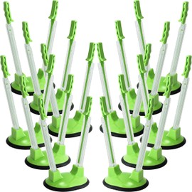 12 Pack Baggy Rack Stand Adjustable Freezer Bag Holder Stand Ziplock Bag Holder for Filling With No Food Spills or Kitchen Mess (Green)