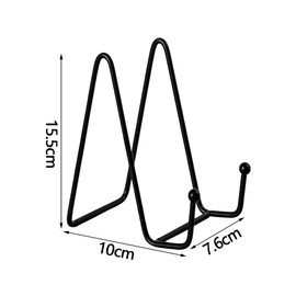 Pamtns Stand for Plates, Pack of 2, Display Stand, Easel Stand, Plate Stand, Metal Plate Stand, Decorative Plate Holder, Decorative Plate Holder, Picture Stand, 6 Inches, Black