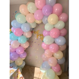 Brontothere Pastel Party Balloons 12 inches 100pcs Assorted Color Birthday Balloons Kid's Baby Shower Balloons