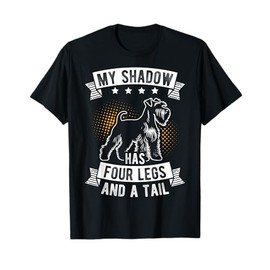 Miniature Schnauzer TShirts My Dog is My Shadow Funny Gift T-Shirt