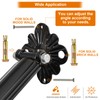 Zwinz Adjustable Handrail 1-3 Step, Wall&Floor Mounted Wrought Iron Handrails,