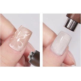 Mytagos 3 in 1 Cat Eye Nail Magnet for Nails Gel Nail Polish, Wand Cat Eye Magnetic Nail Tools Multifunctional Nail Magnets for Nail Art Decoration Nails Salon