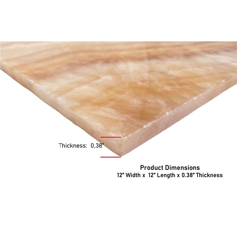 Tenedos Premium Gold Onyx 12x12 Polished Marble Tile - Natural