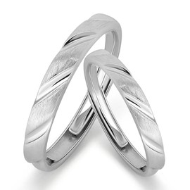 Meissa Eheringe Silber 925 Paarpreis f√ºr Sie und Ihn Partnerringe Paarringe Paar Ringe Verlobungsringe Verlobung Hochzeit Jahrestag Verstellbar Ringe Damen Herren Valentinstag, Set aus zwei Ringen