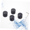 SHOWERORO 4 Pcs Black Aluminum Alloy Volume Tone Control Knobs