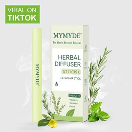 MYMYDE Herbal Diffuser STICKK - Thyme & Mint Extracts for Lung Detox & Oral Freshness - Relaxation Stick for Wellness & Aromatherapy - Viral on TikTok:_2 bottles