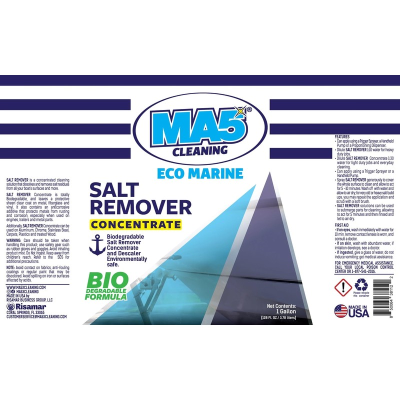 MA5x EcoMarine Salt Remover Concentrate | Biodegradable Descaler & Corrosion