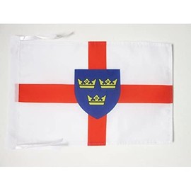East Anglia Flag 18'' x 12'' cords - East Anglia - England SMALL flags 30 x 45cm - Banner 18x12 in - AZ FLAG