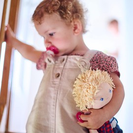 HABA Nick 12" Soft Doll - Boy with Blonde Hair and Blue Eyes (Machine Washable)